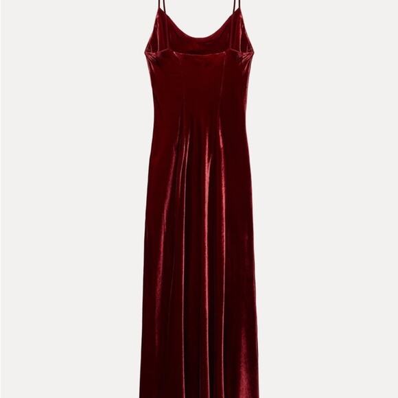ZARA BLOGGER FAVORITE VELVET SLIP DRESS ZW COLLECTION - Picture 8 of 9